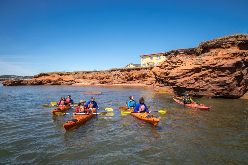 kayak famille a gros cap ile de la madeleine