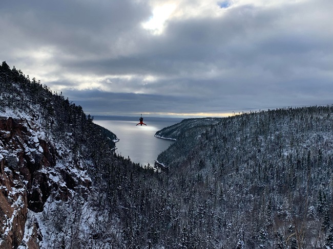 Tyrolienne-Hiver