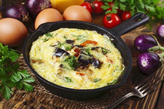 Omelette aux aubergines 