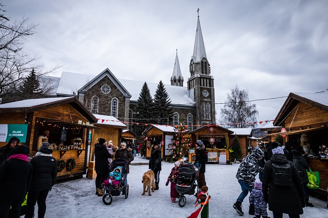 Famille marché de noel, baie-st-paul